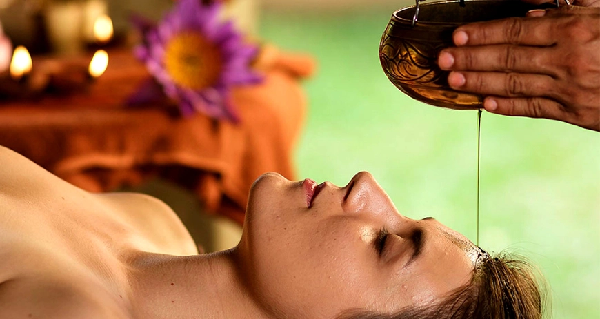 Experience holistic Ayurveda healing under the Heal in India Plan with natural treatments for stress and pain.