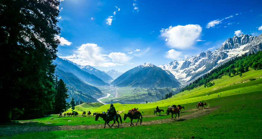 Explore Pahalgam's stunning valleys, rivers, and meadows, perfect for nature lovers and adventurers.